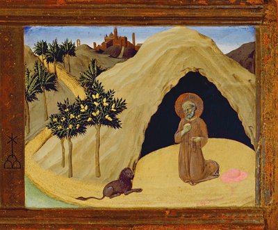 St. Jerome with the lion (detail) by Master of the Osservanza